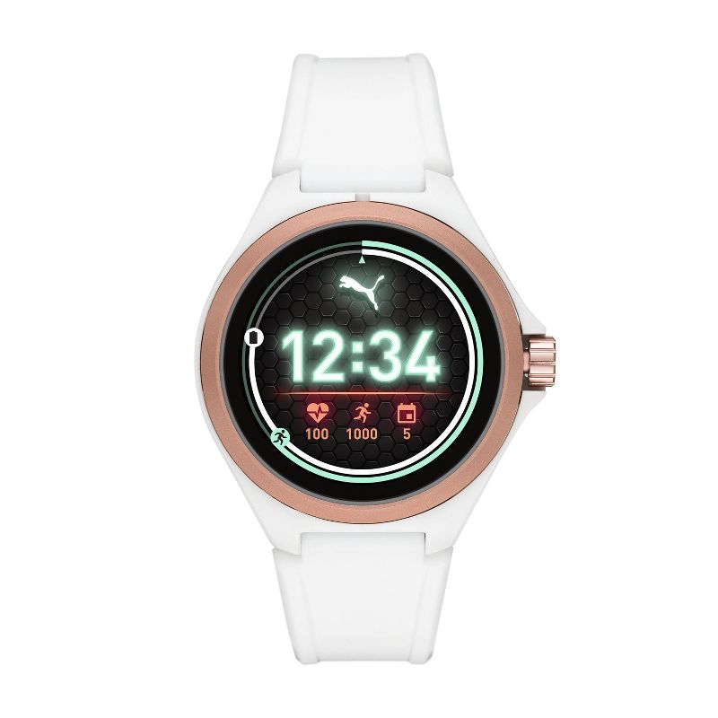 PUMA Smartwatch 44mm - White with White Silicone