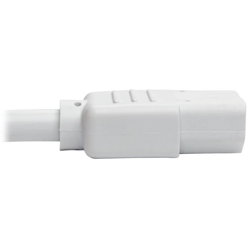 Tripp Lite 6ft Computer Power Extension Cord 10A 18 AWG C14 to C13 White 6' - For Computer, Scanner, Printer, Monitor, Power Supply, Workstation