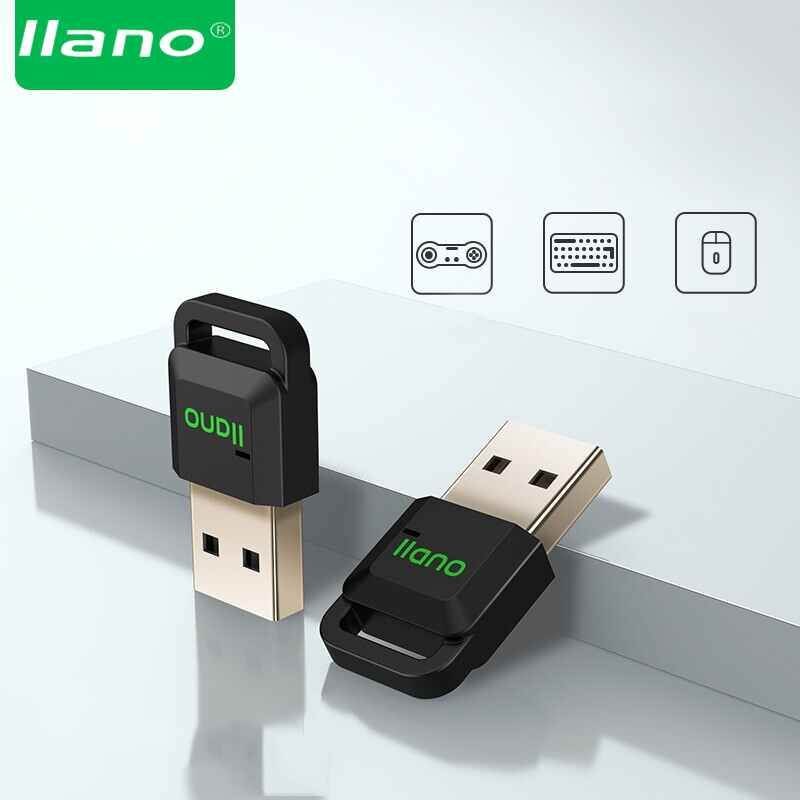 LLANO Bluetooth Adapter USB Bluetooth Dongle 5.0 Receiver Techkey Wireless Transfer for Notebook Laptop PC Computer