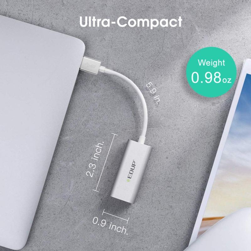 USB 3.0 Ethernet Wired RJ45 LAN Network Adapter 10/100/1000 for Desktop Laptop PC, Support Windows 10/8.1/8/7/Vista/XP Mac OS X