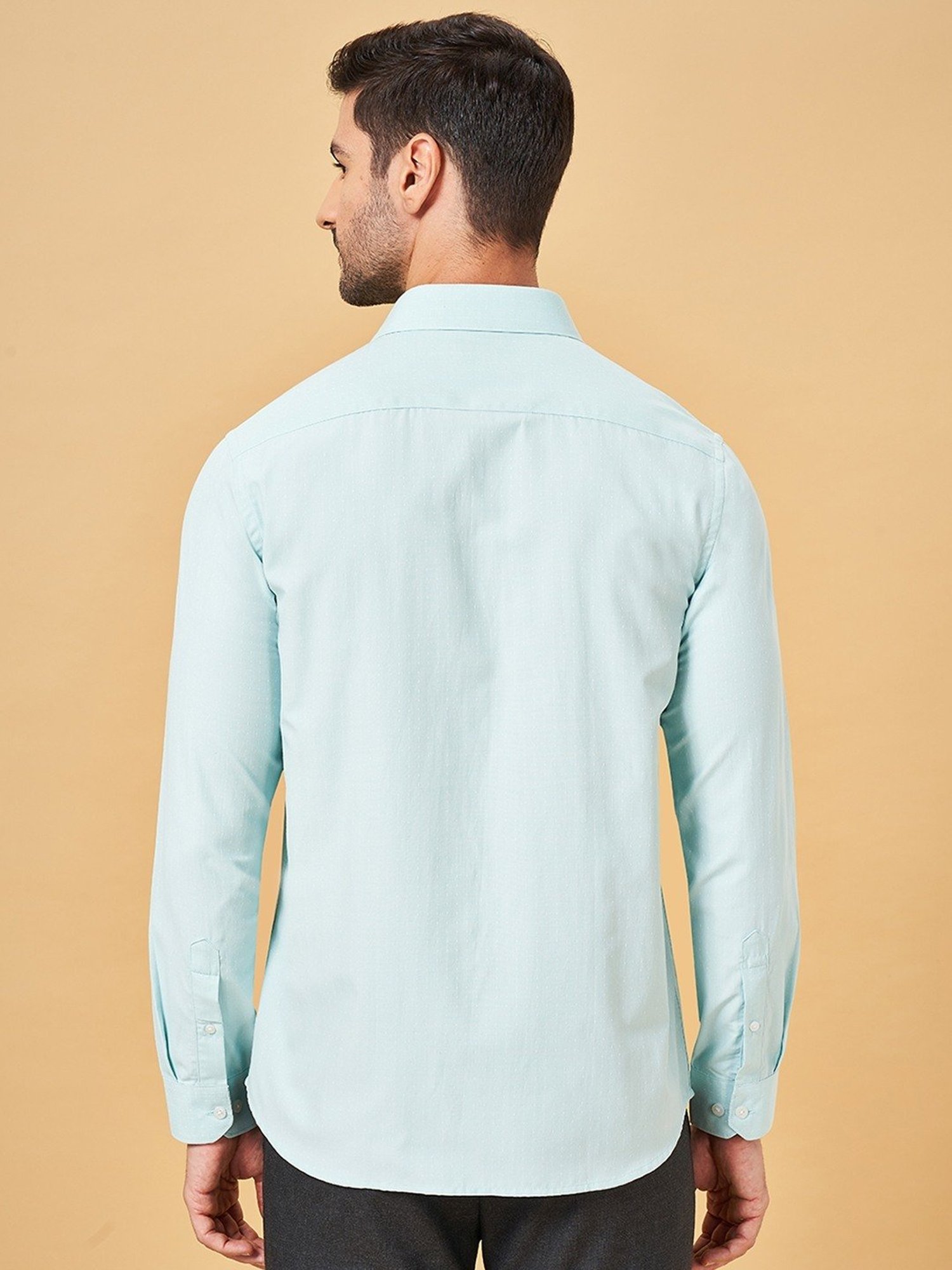 Byford By Pantaloons Apple Green Slim Fit Shirt