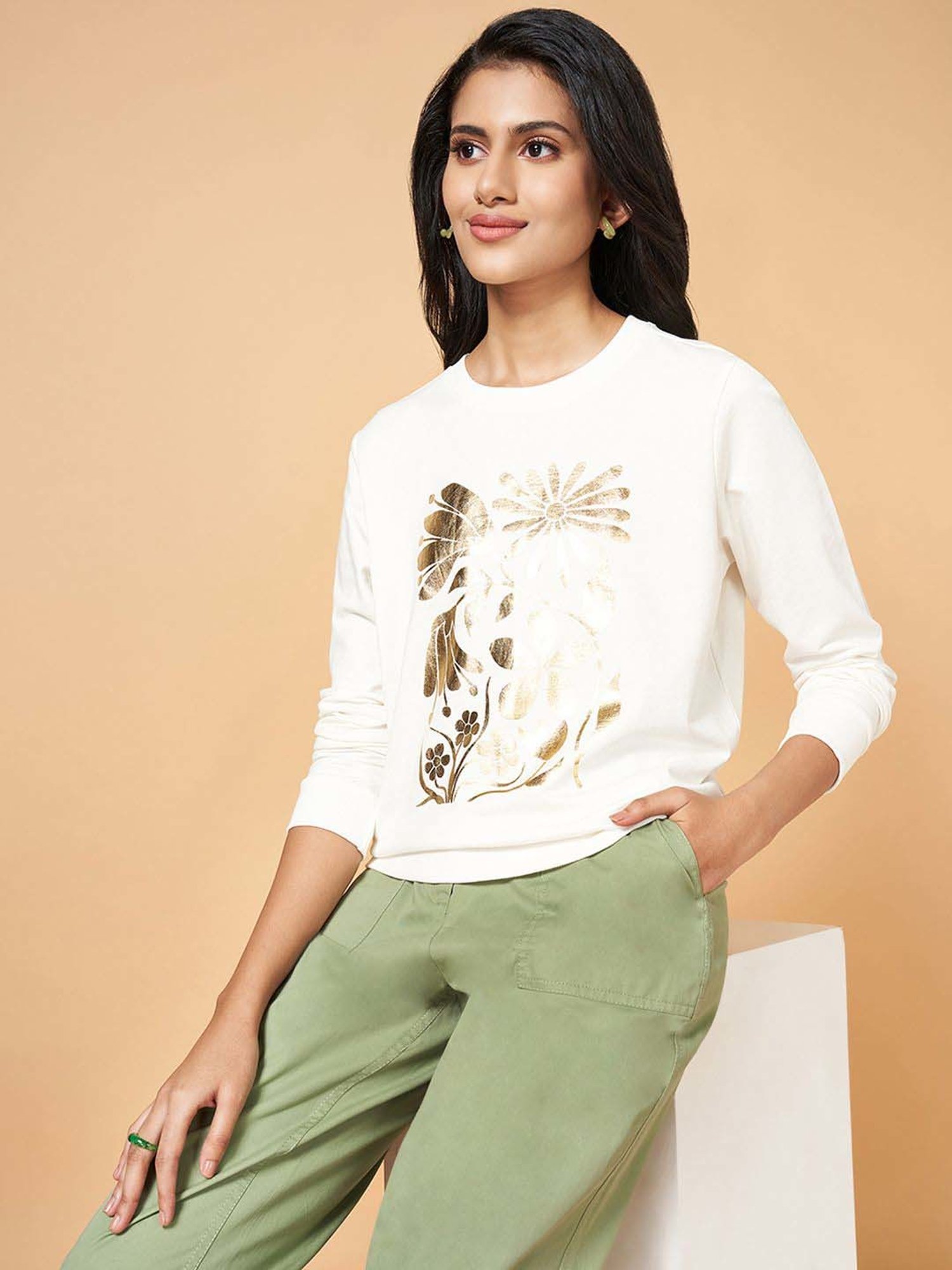 KENDALL + KYLIE Multicolored Printed Hoodie