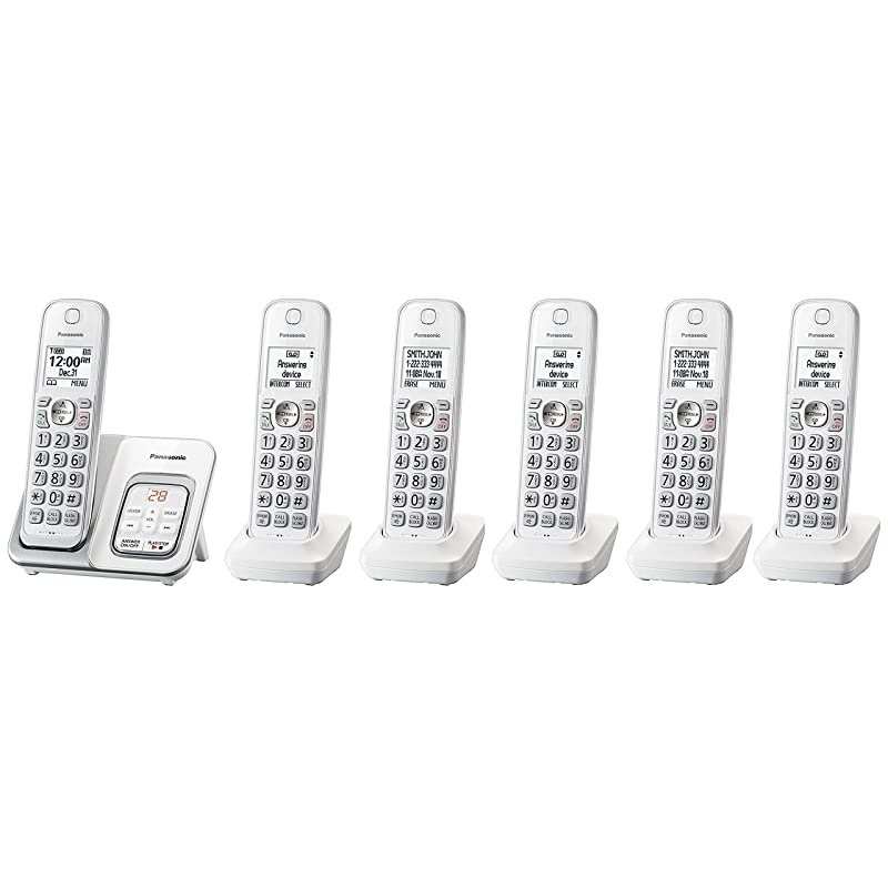 KX-TGD530W Cordless Phone with Answering Machine - 1 Handset (Renewed)