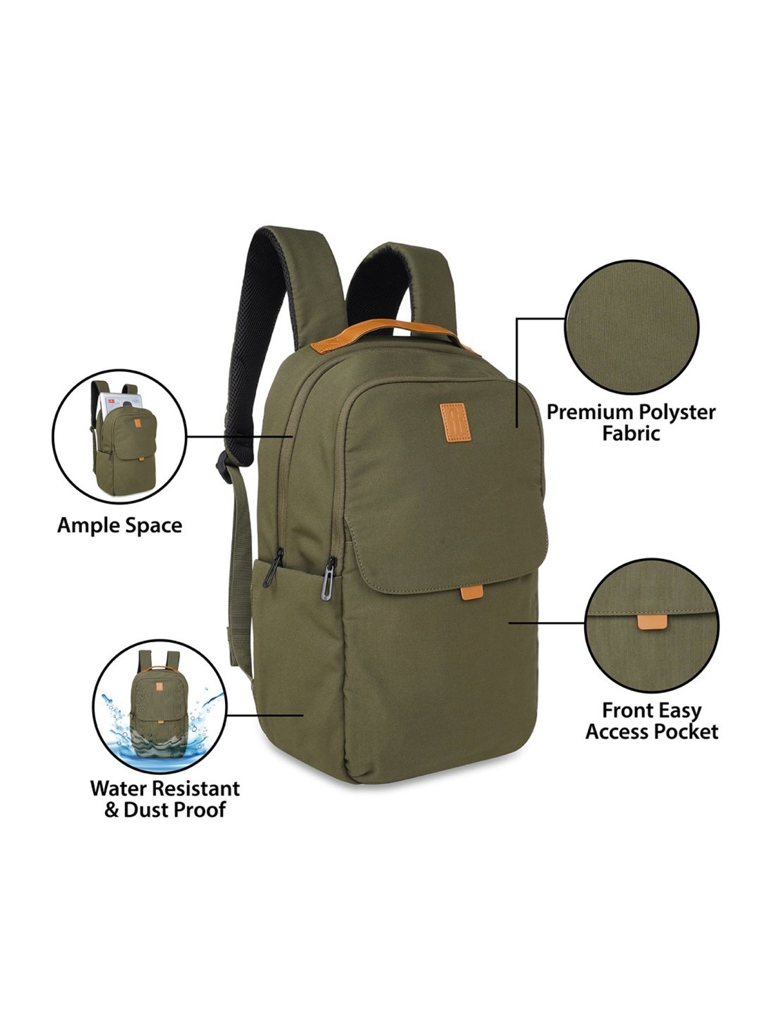 Frequent Traveller Daily Olive Small Laptop Backpack