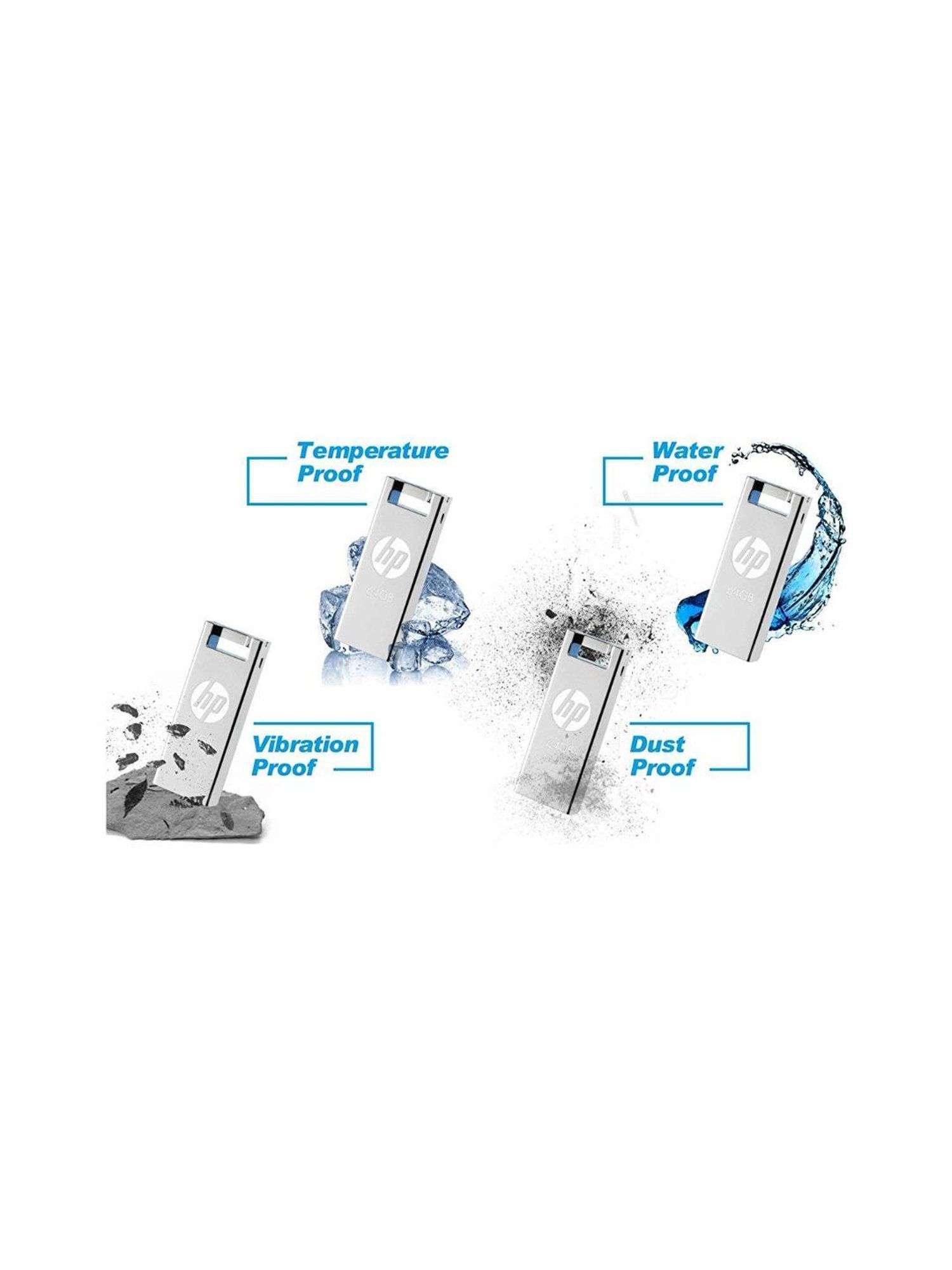 HP V295W 64 GB USB 2.0 Flash Drive (Silver)