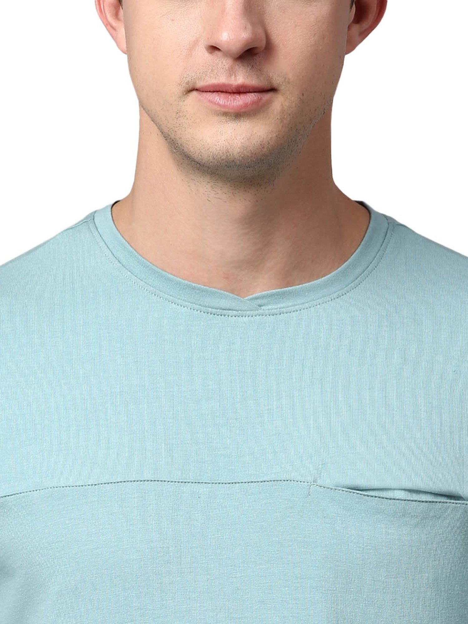 Slowave Mint Green Regular Fit T-Shirt