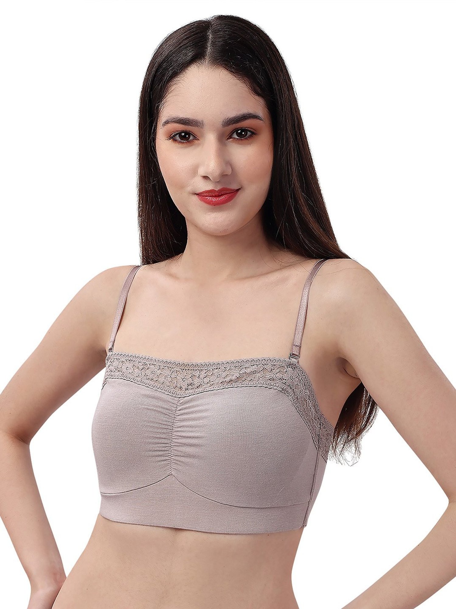 Soie Grey Full Coverage Bralette Bra