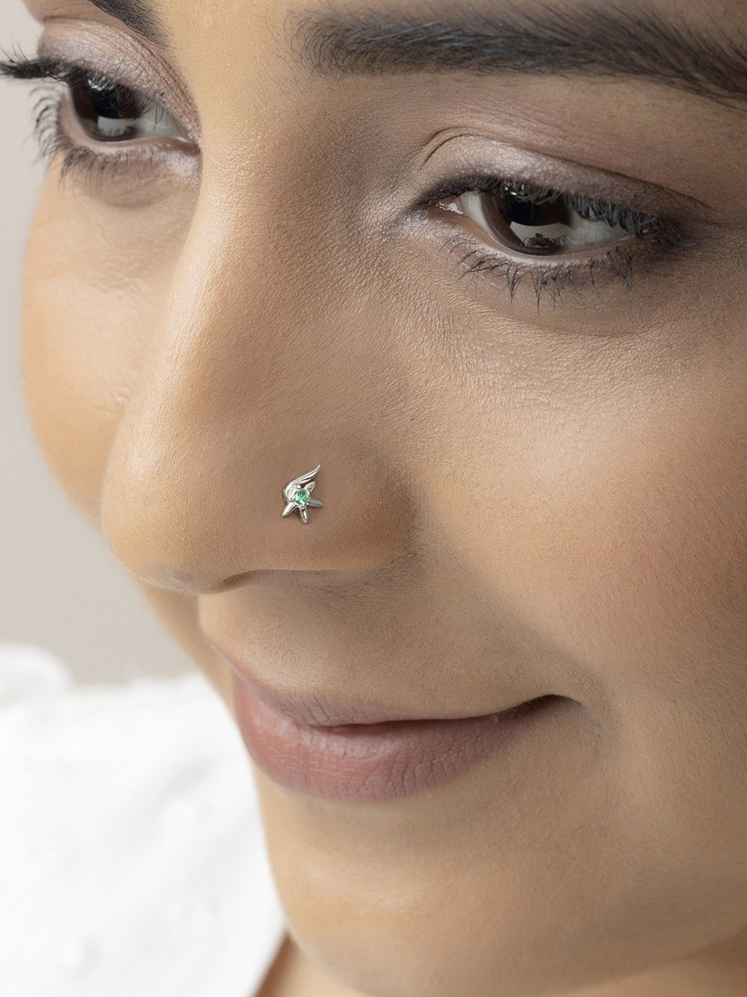 March by FableStreet 92.5 Sterling Silver Nosepin for Women