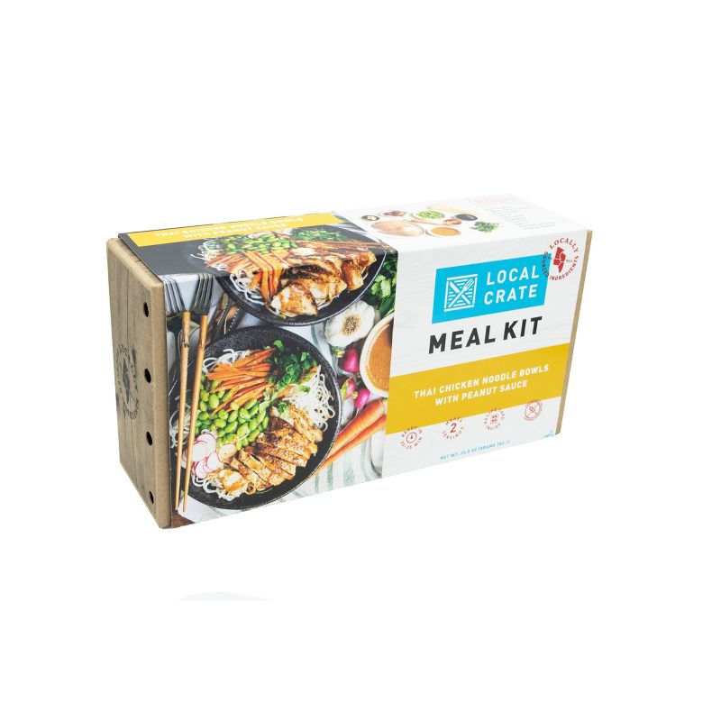 Local Crate Thai Chicken Noodle Bowls with Peanut Sauce - 31oz