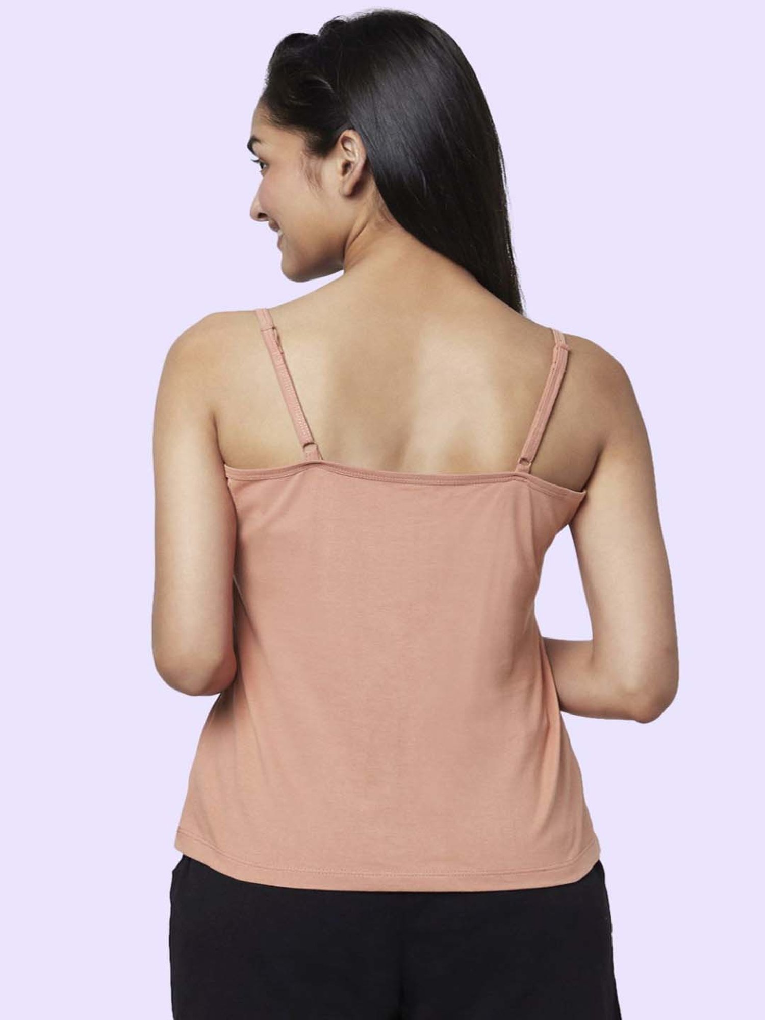 Superstar by Westside White Ribbed Cotton Blend Tank Top