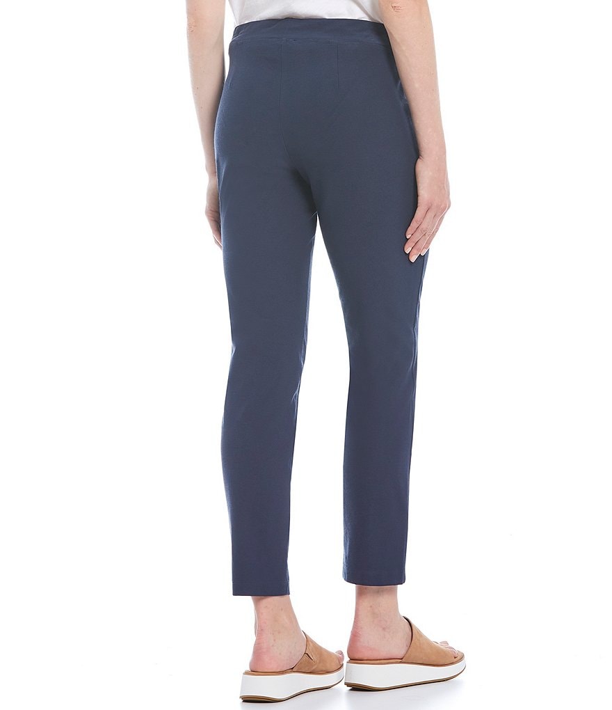 Eileen Fisher Washable Stretch Crepe Slim Ankle Pants