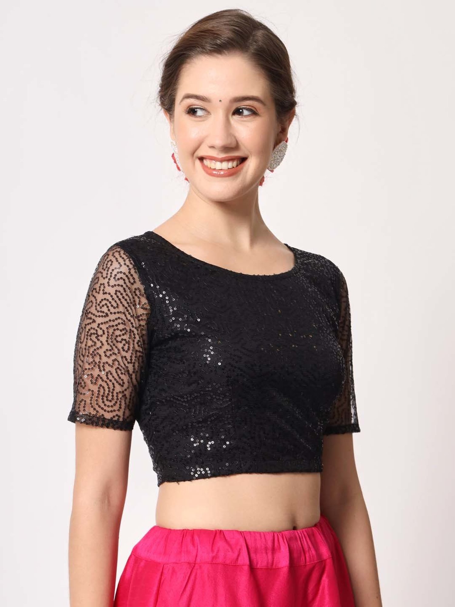 studiorasa Black Embellished Blouse