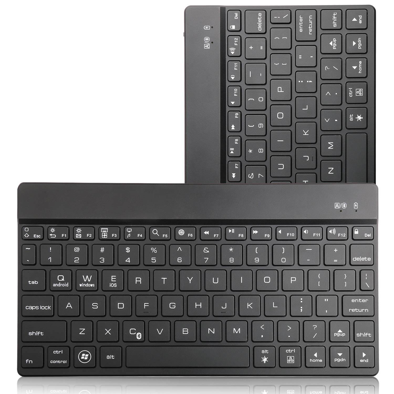 Wireless Bluetooth Keyboard for iPad Pro 12.9 / 11 / 10.5 / 9.7 inch / iPrd Mini 1 2 3 4 5 - 7 Color Backlit Keyboard - Keyboard for 3 System Tablet iPhone iOS Mac Galaxy Android Windows