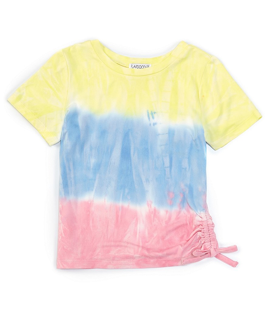Flapdoodles Little Girls 2T-6X Short-Sleeve Ombre Side-Tie Tee
