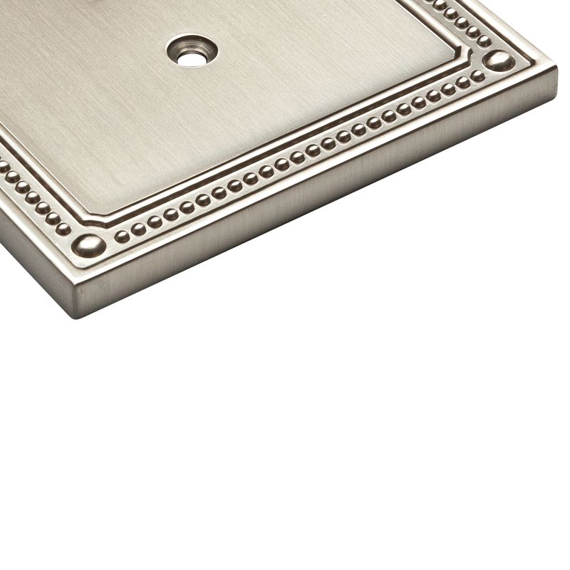 Franklin Brass Classic Beaded Quad Switch Wall Plate Nickel