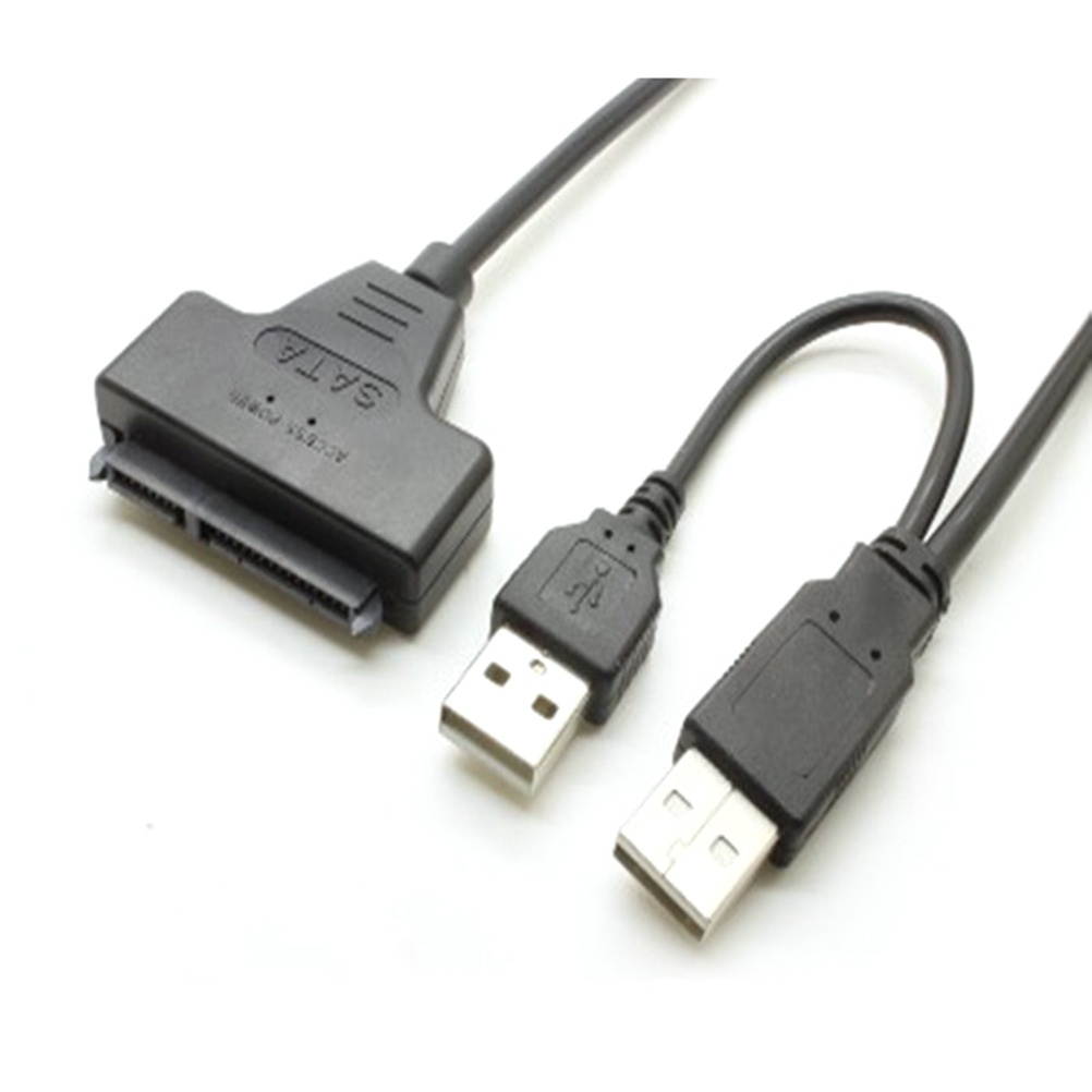 USB 2.0 to SATA Adapter 7 Pin and 15 Pin Cable Hard Drive Converter Cable for 2.5/3.5 Inches SATA/HDD Hard Disk Drive