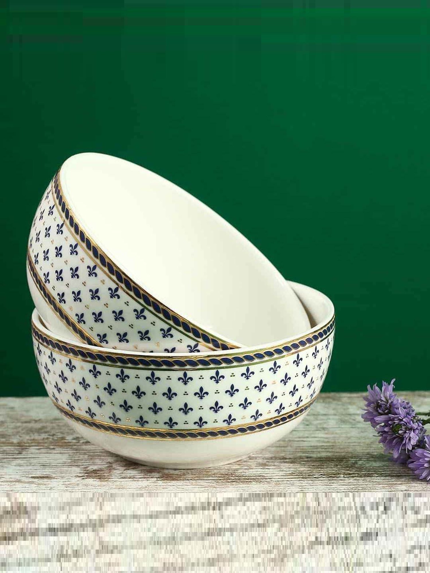 BlackCarrot Black & White Ceramic Dip Bowls Set of 2