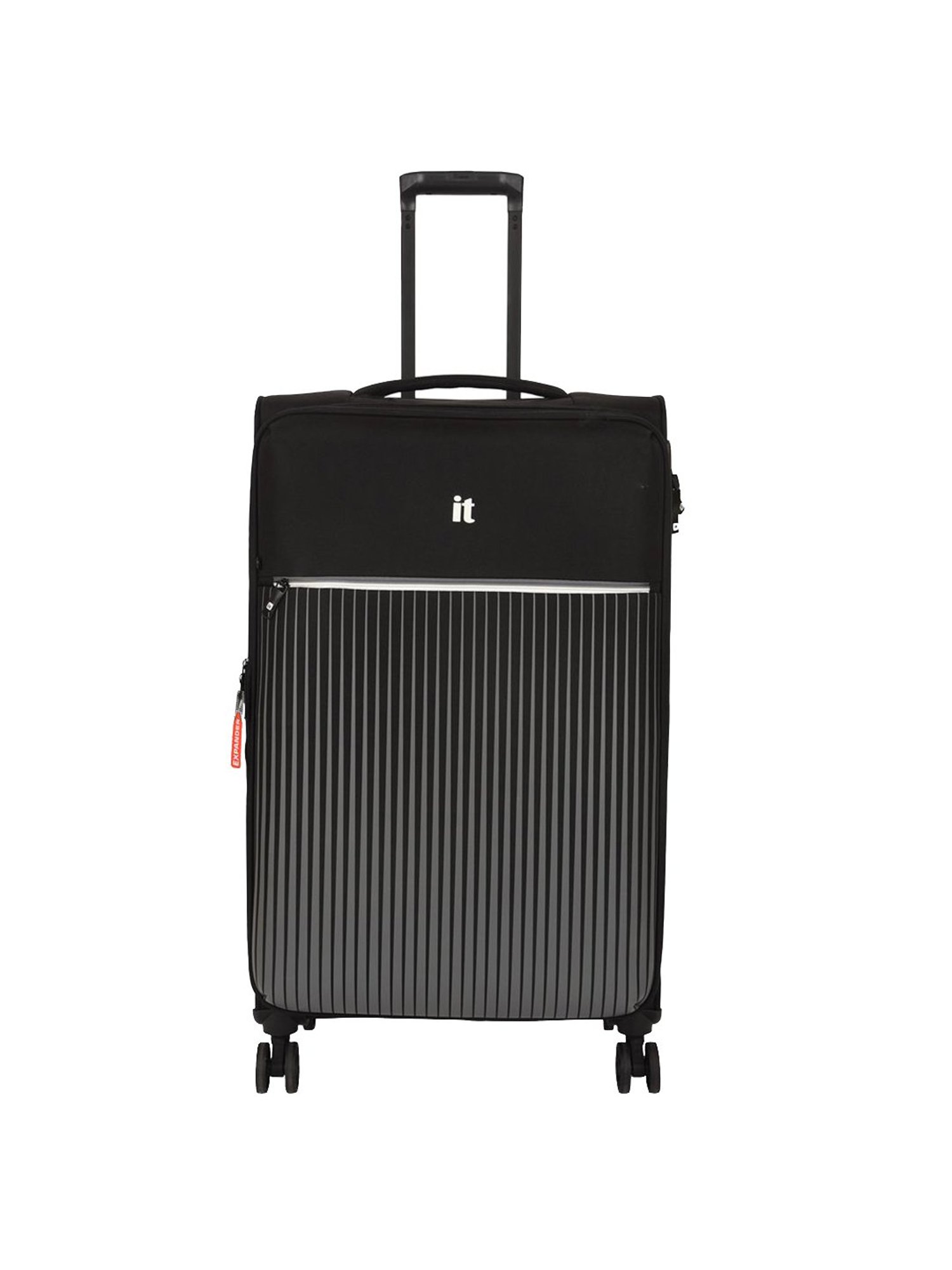 it luggage The Lite Black Large 28 inches Expandable Soft Case Luggage Trolley with TSA Lock