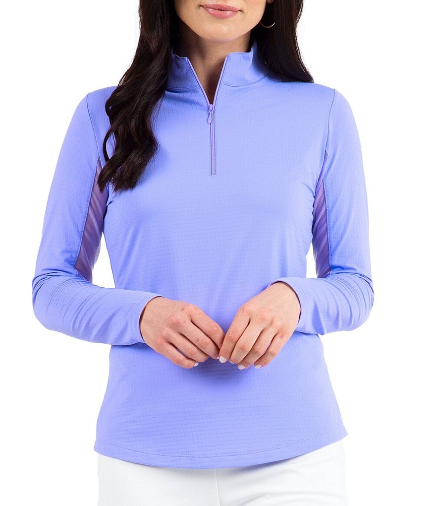 IBKUL Solid Long Sleeve Mock Neck Top