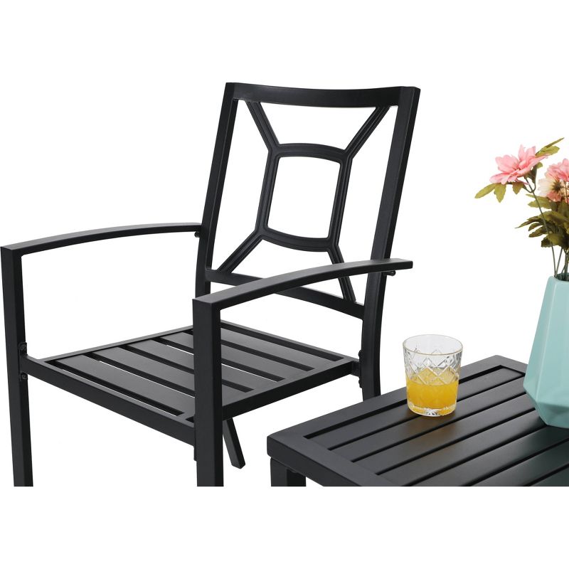 Circi 5pc Outdoor Dining Set - Black and Charcoal - CosmoLiving by Cosmoplitan