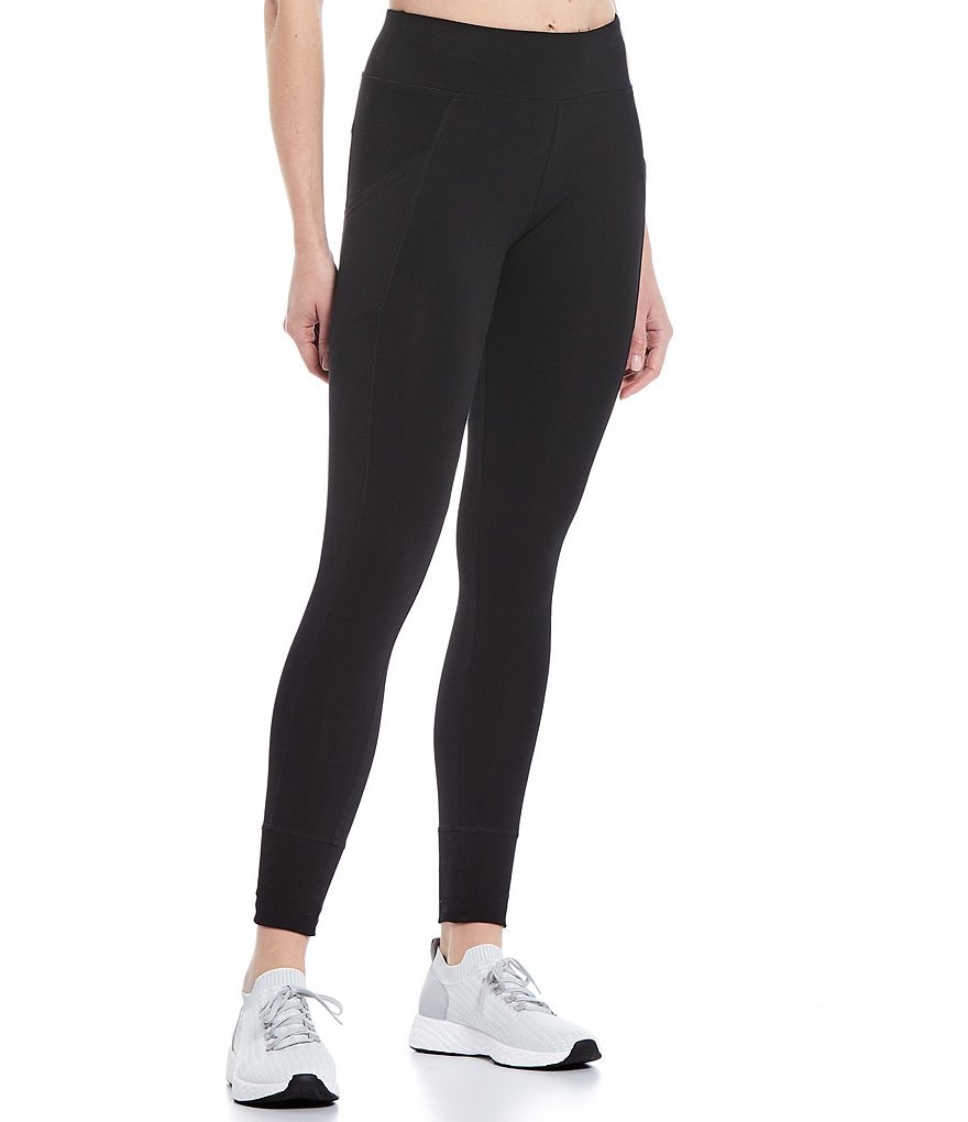 Calvin Klein Performance High Rise Full Length Side Pocket Rib Cuff Leggings