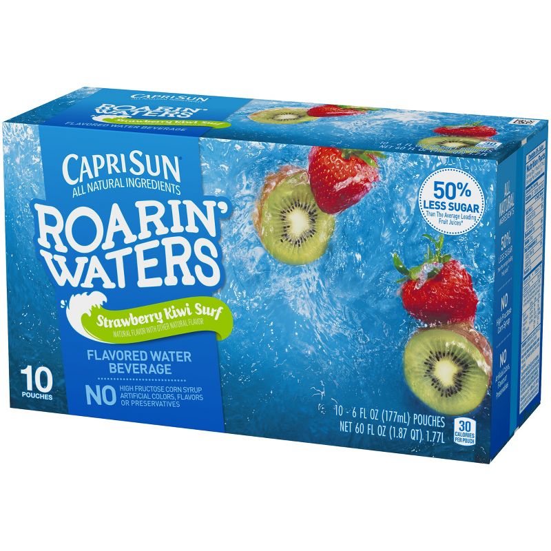 Capri Sun Roarin' Waters Strawberry Kiwi Juice Drinks - 10pk/6 fl oz Pouches