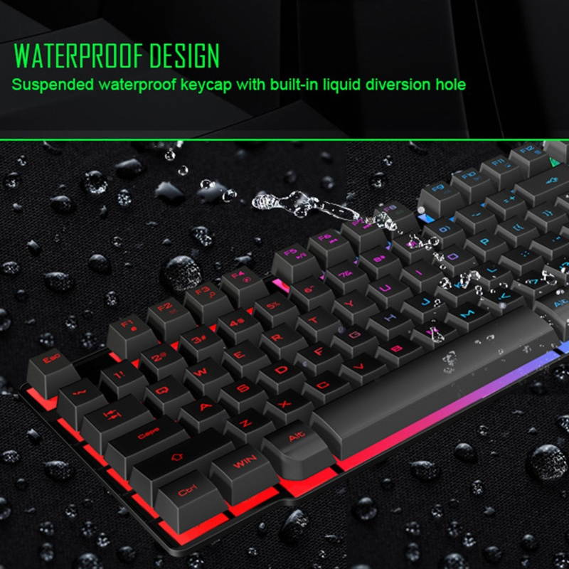 IMICE KM-680 Keyboard Mouse Kit Comfortable Clicking Backlight ABS High-Precision Sensor Keyboard Mouse Kit for Computers