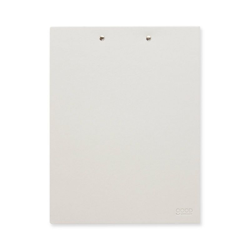 Pad Folio with Clip and Paper Pad Gray - Good Office Day