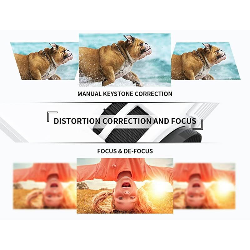 LEISURE 3 Mini Projector 1080P and 170 Display Supported Portable Movie Projector with 40000 Hrs LED Lamp Life Compatible with TV Stick PS4 HDMI VGA TF AV and USB