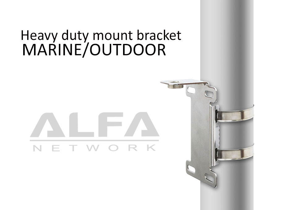 Alfa 9 dBi AOA-2409N outdoor Wi-Fi omni-directional antenna + mount bracket kit