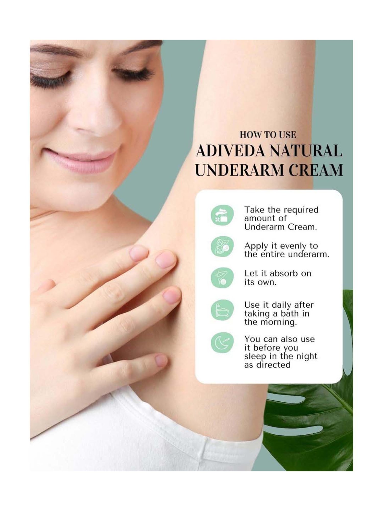 Adiveda Underarm Skin Whitening Cream - 50 gm