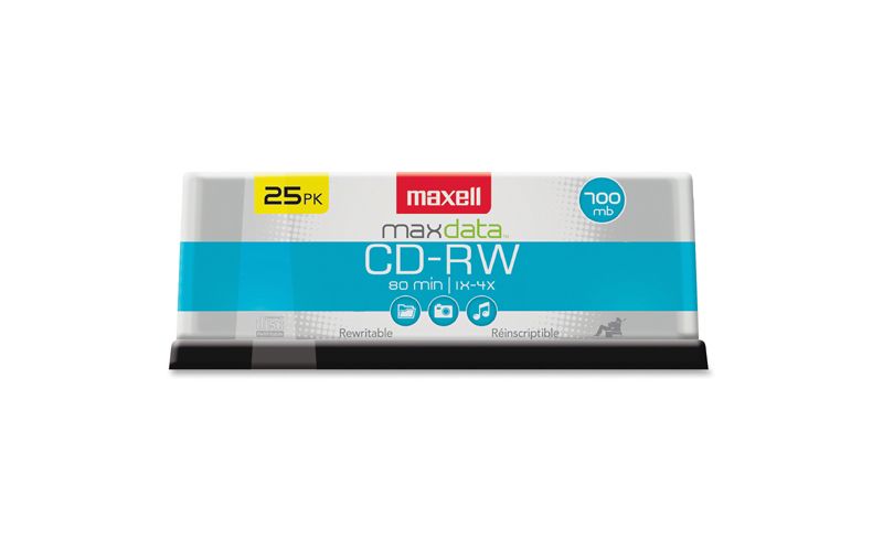 Maxell 4x CD-RW Media - 120mm - 1.33 Hour Maximum Recording Time