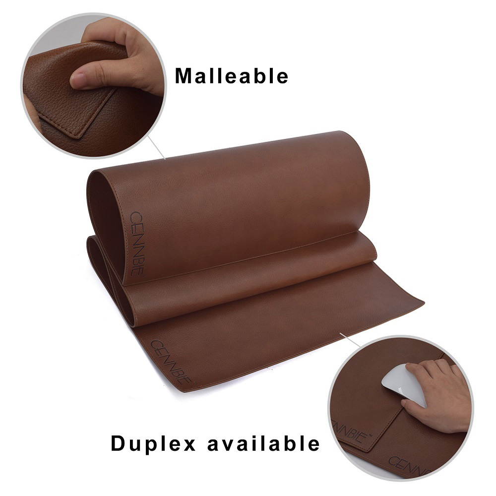 Extended Large Size Gaming Mouse Pad Non-Slip Backing XXL Waterproof Artificial Leather Desk Mat for Office Smooth Stitched Edges 35.4"x15.7"