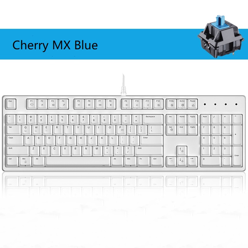 Royal Kludge RK987  N-key Rollover Ergonomic Design,Cool Exterior USB Wired PBT Keycaps White Backlit Keyboard for Gaming and Office - Black( RK Black Switch)