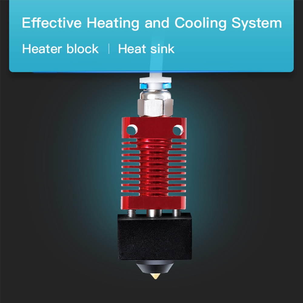 Original Creality Assembled Extruder Hotend Kit with 0.4mm Nozzle Aluminum Heating Block 100K Ohm Thermistor 24V Compatible with Creality Ender-3 V2 3D Printer