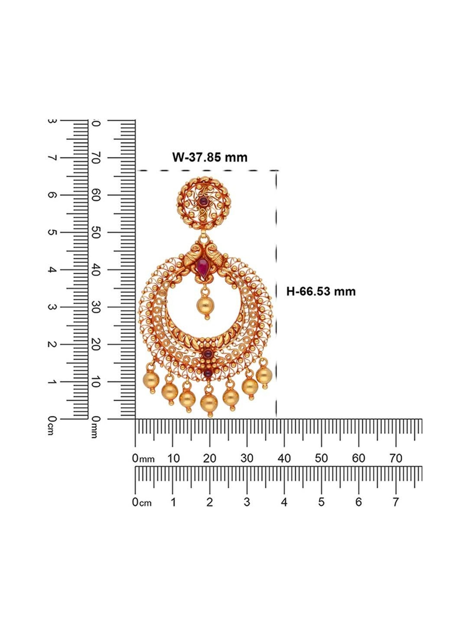 CKC Timeless Plain Gold Chandbali Eardrops