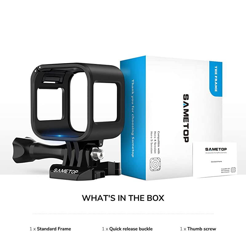 Frame Mount Housing Case Compatible with GoPro Hero 5 Session Hero 4 Session Hero Session Cameras