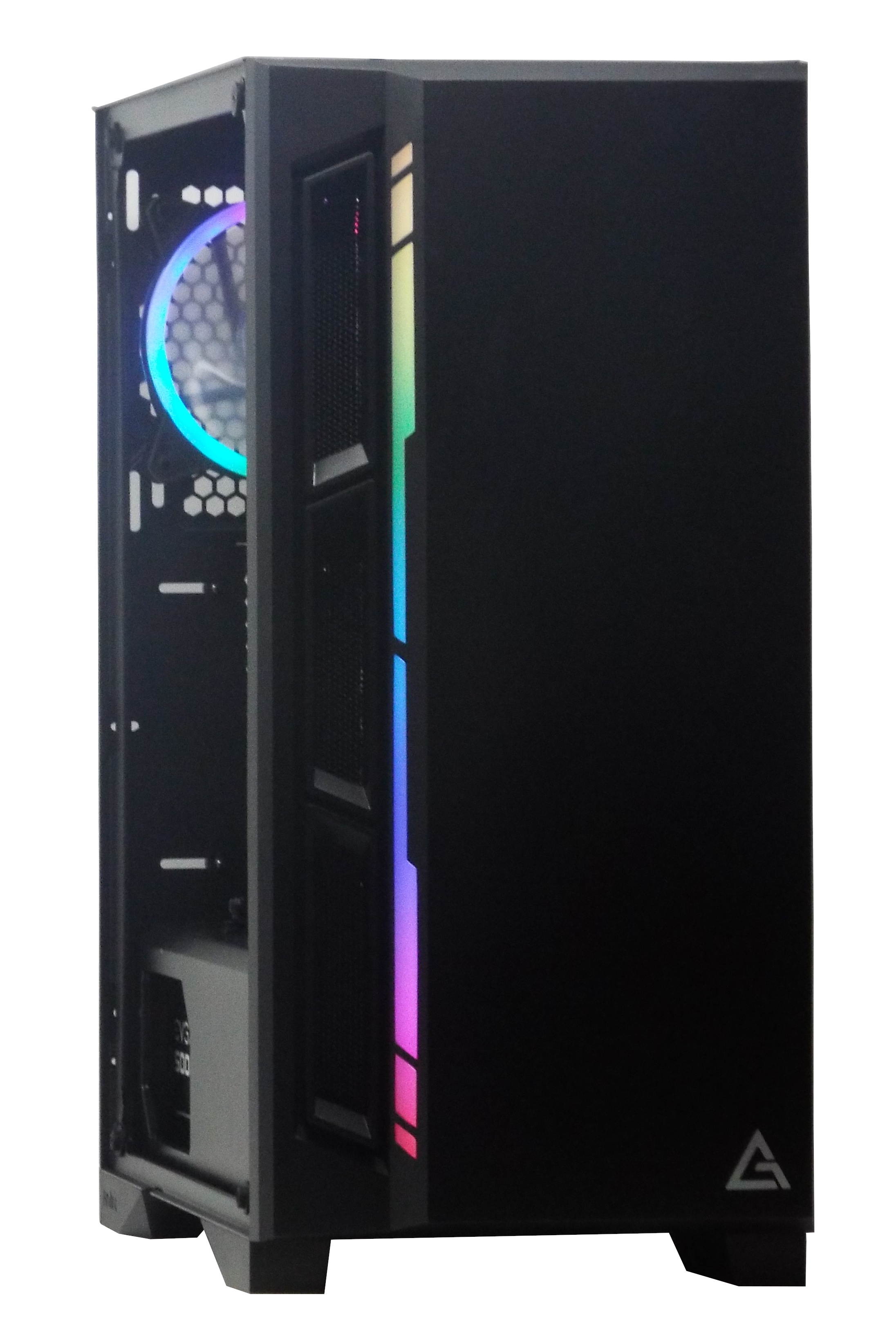 Odyssey RTL V2 Custom Gaming PC, Antex NX400 LED Gaming Case, Intel i5 3.2GHz, 8GB RAM, 512 SSD, AMD RX 550, Windows 10 Pro
