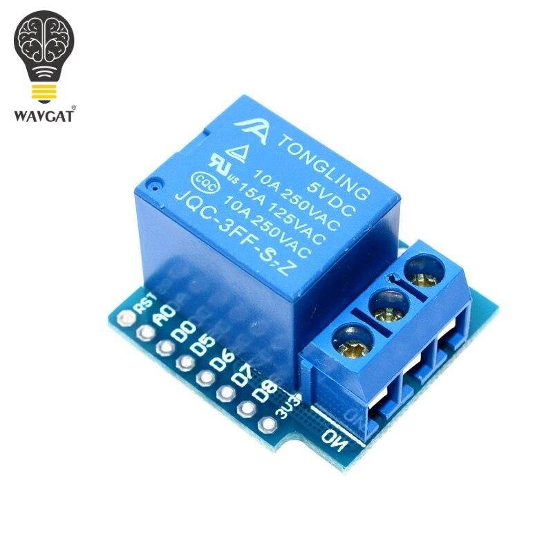 Relay Module For D1 MINI 5V hight level trigger One 1 Channel Relay Module interface Board Shield For D1 MINI WAVGAT