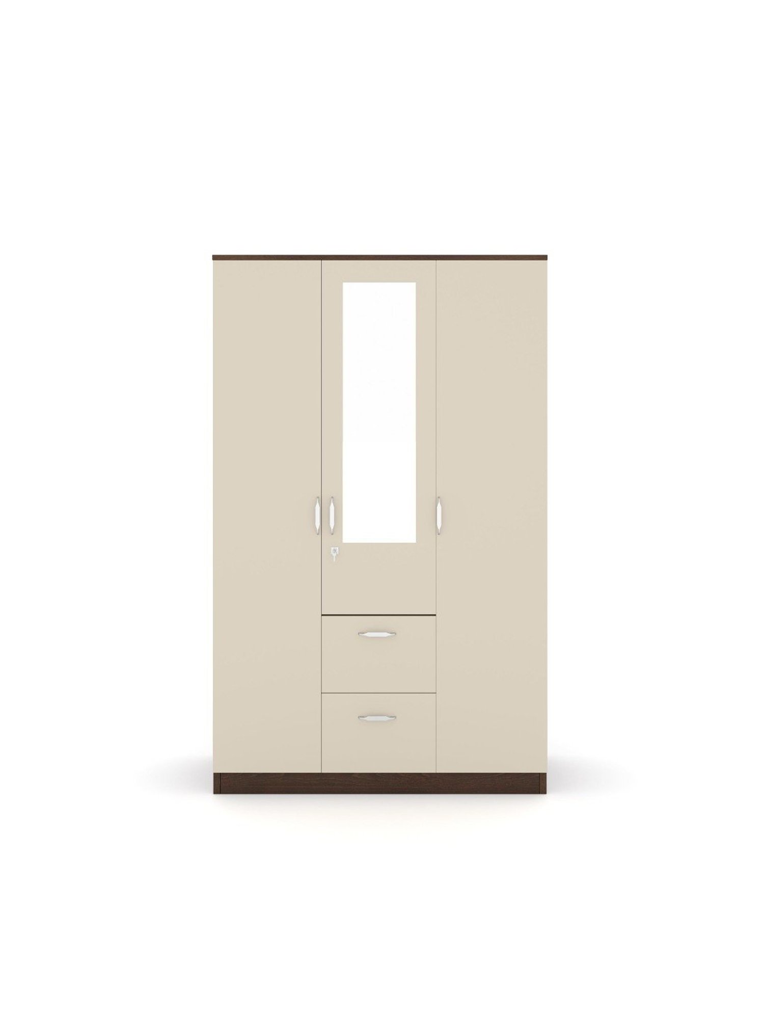 Godrej Interio Ewa Brown Engineered Wood 4 Door Wardrobe
