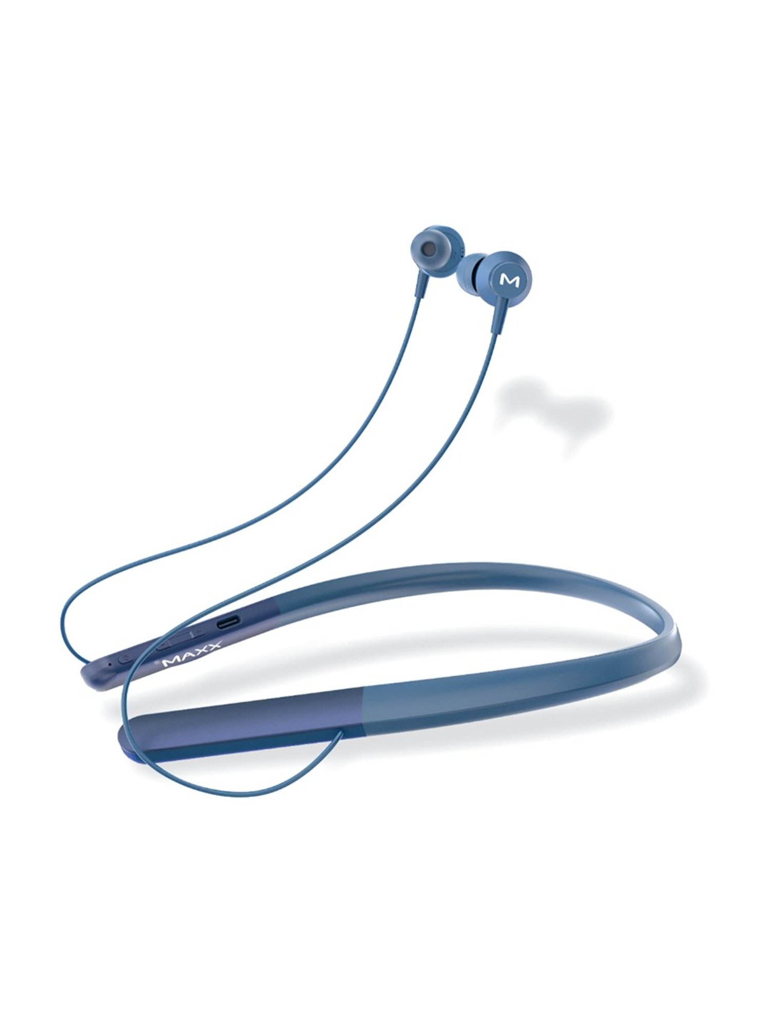 Maxx NX151 Pro In Ear Bluetooth Neckband with Upto 25 Hours Playtime & Fast Charging (Blue)