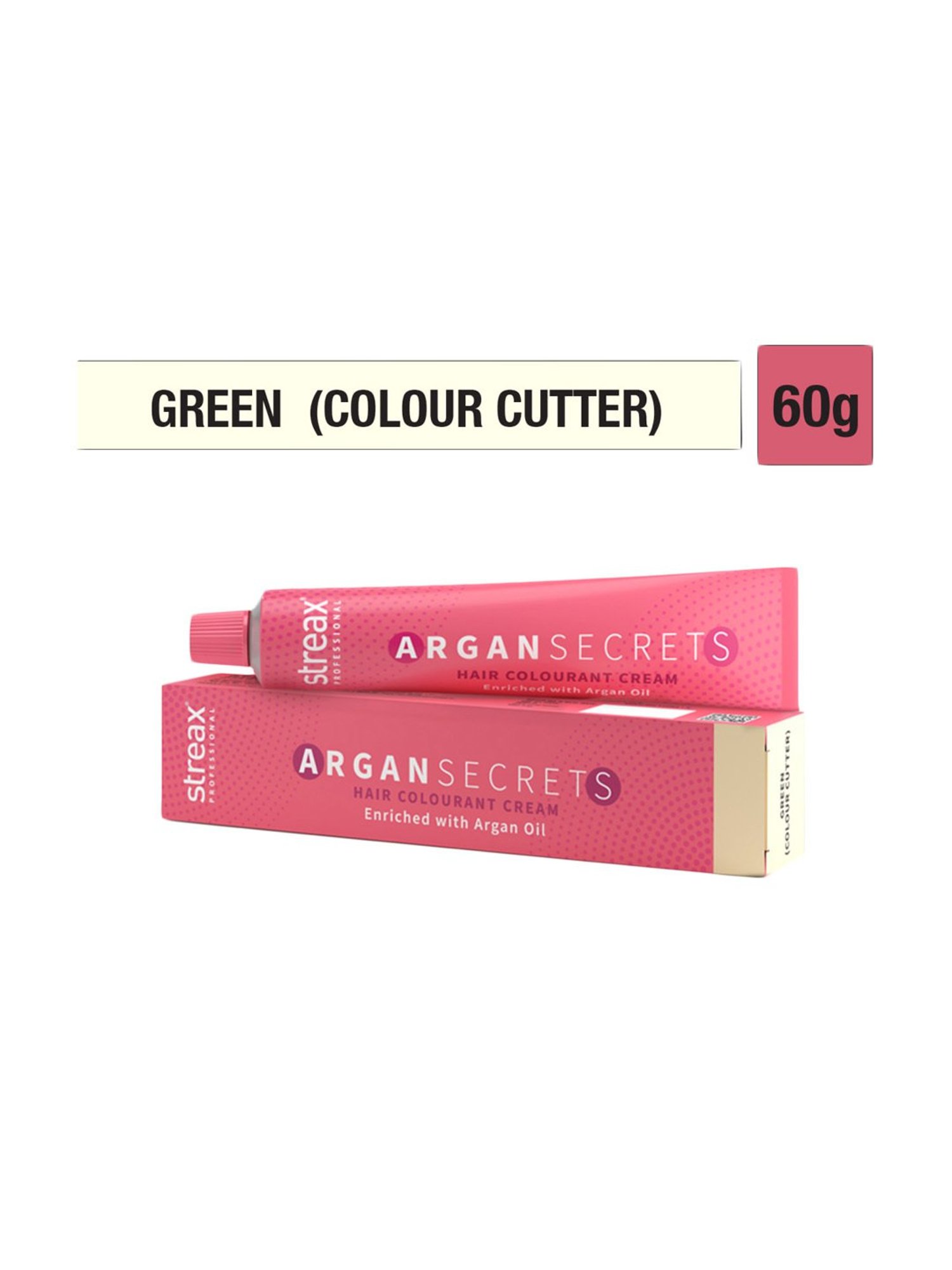 Streax Professional Argan Secret Hair Colourant Cream Green - 60 gm