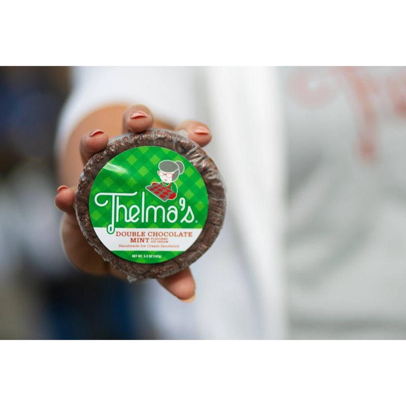 Thelma's Double Chocolate Cookie with Mint Ice Cream Sandwich - 5.2oz