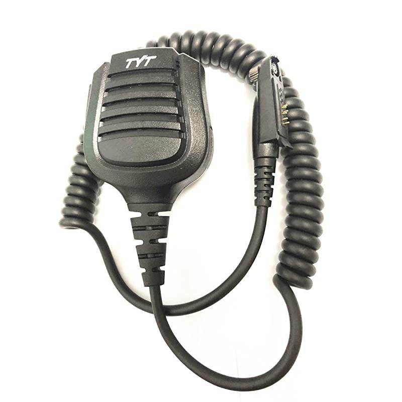 TYT Remote HandShoulder Speaker Mic Microphone for Digital DMR Dual Band Radio TYT MD2017 MD398 IP67 Waterproof Two Way Radio for RT82 RT83 RT87 V2017