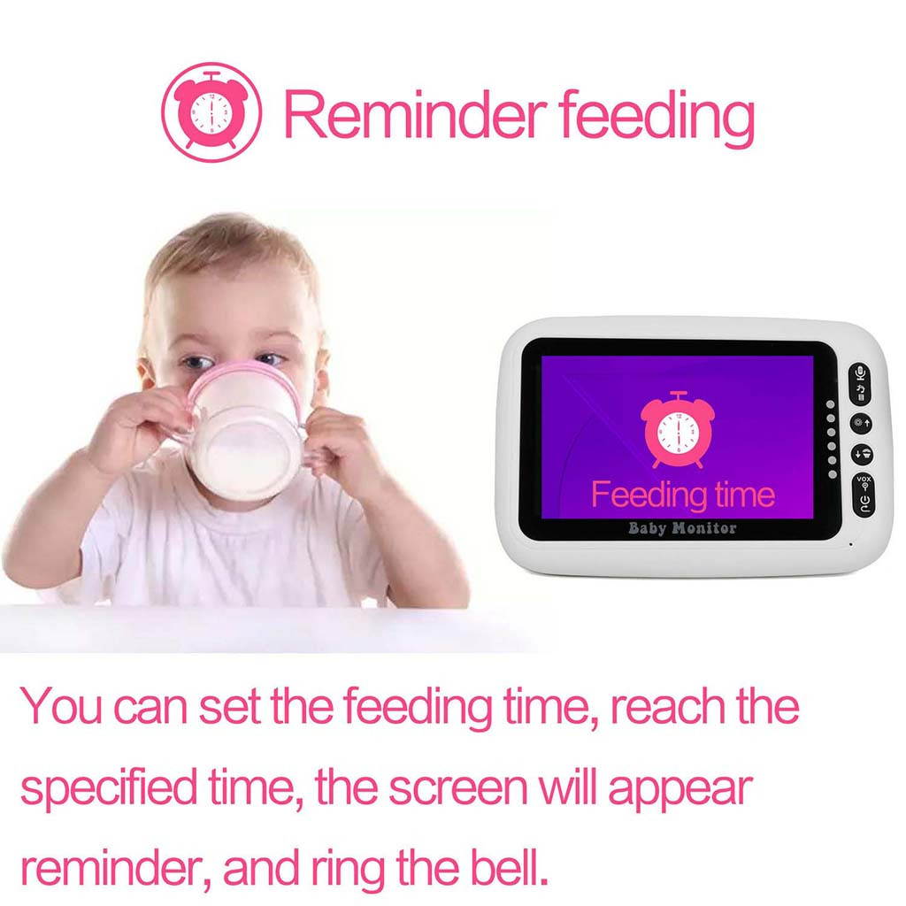 Baby Monitor 2.4GHz Color LCD Audio Talk Night Vision Wireless Digital Video US