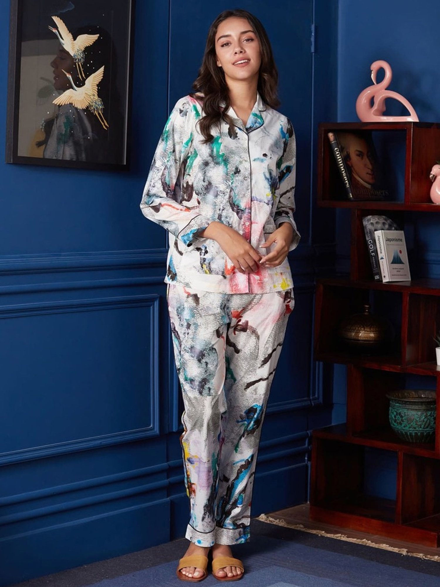 Dusk Attire Multicolor Color Storm Pyjama Set