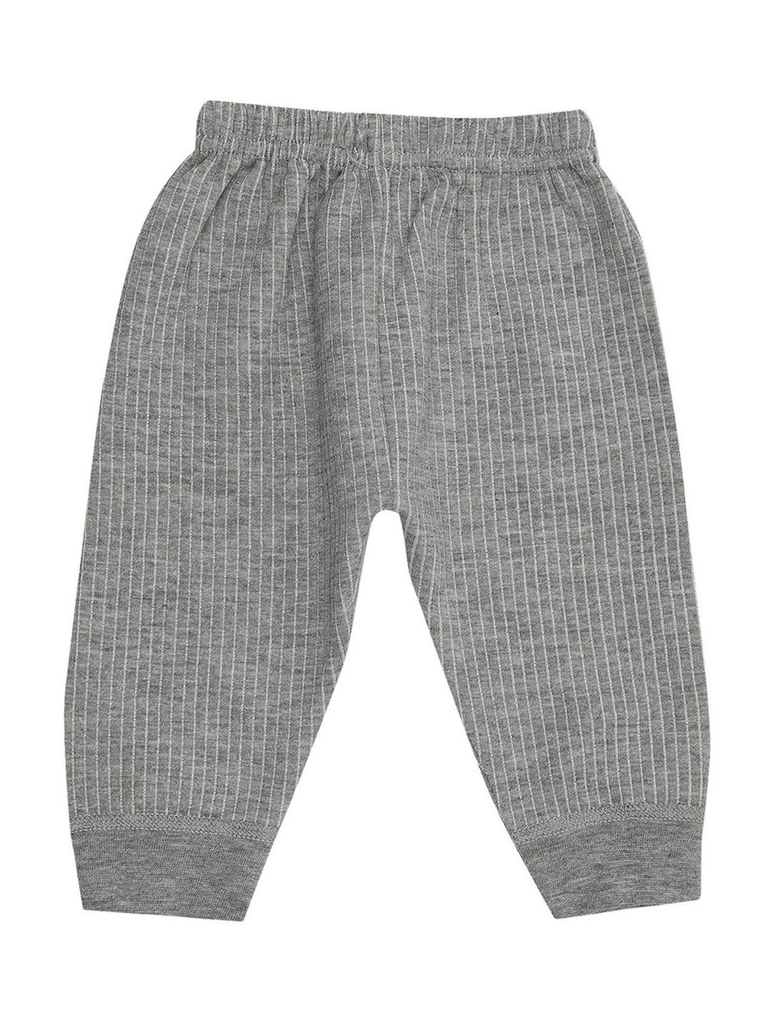 Bodycare Kids Grey Cotton Regular Fit Full Sleeves Thermal Set