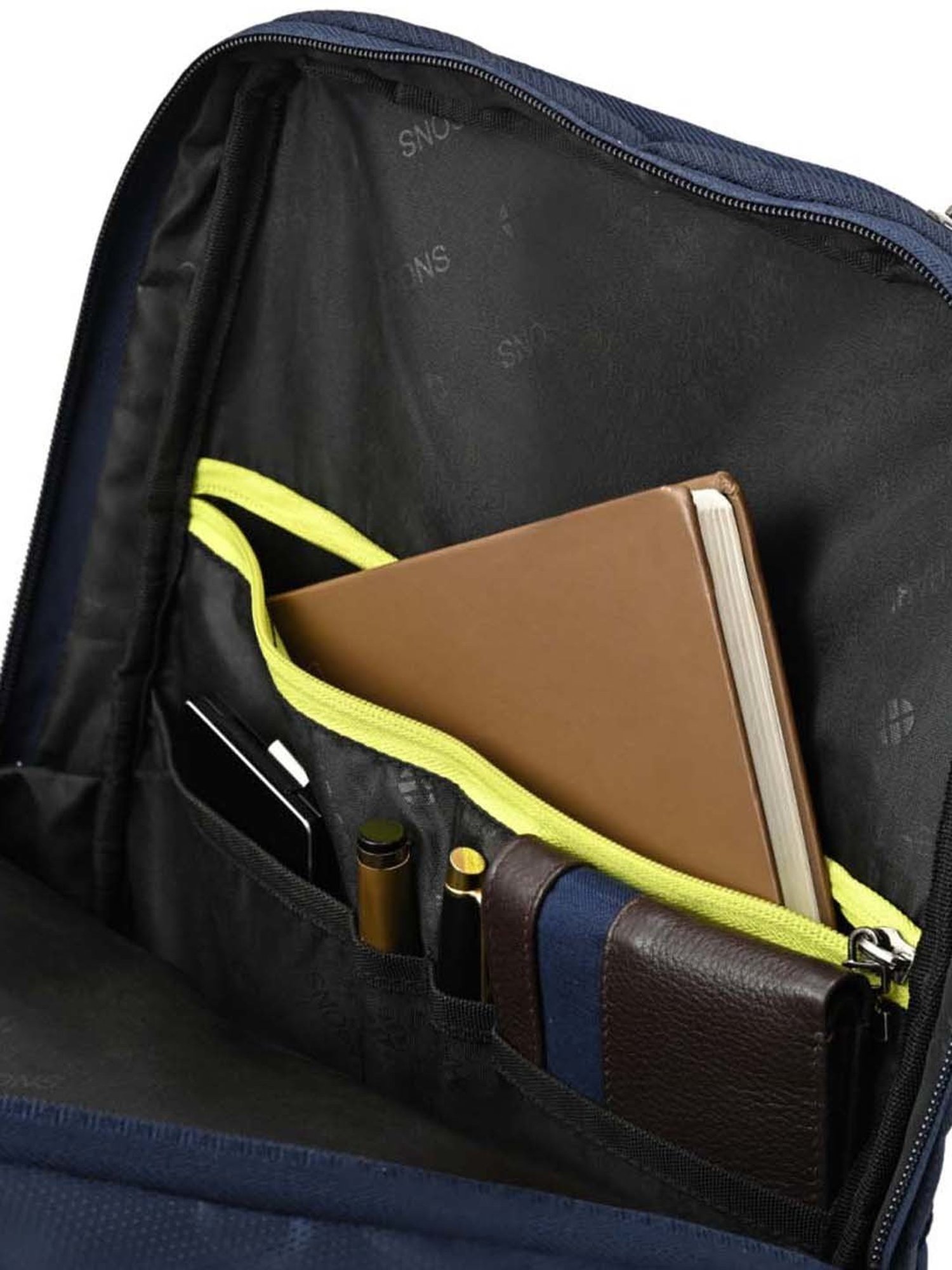 Harissons Nova Navy Blue Polyester Quilted Laptop Backpack - 26 Ltrs