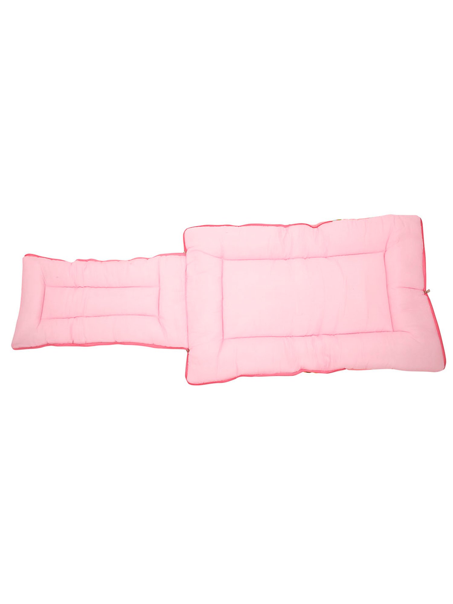 Baby Moo Vintage Ride Yellow Mattress with Fixed Neck Pillow and Bolsters