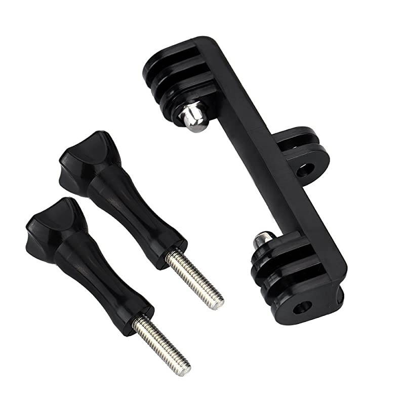 Dual Twin Mount Adapter for GoPro Hero 2 3 3+ 4 5 6 7 Compatible with Housing Handle Monopod Mount